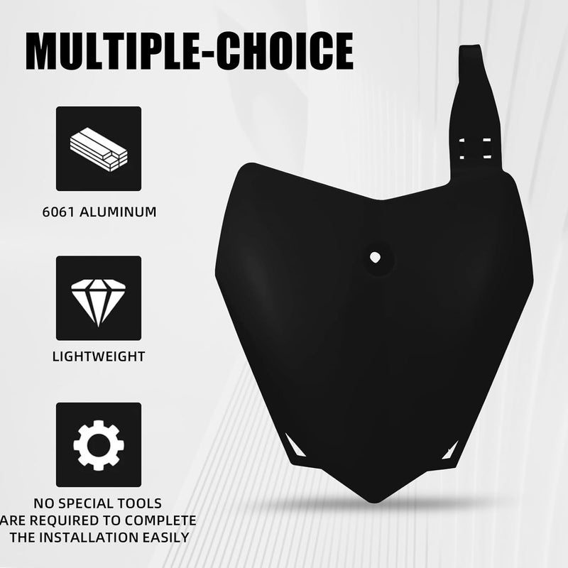 BAOUFF Front Number Plate for KLX110,Dirt Bike Plate Replacement for KLX 110 2010-2025/KLX 110L 2010-2024 Black - Image 3